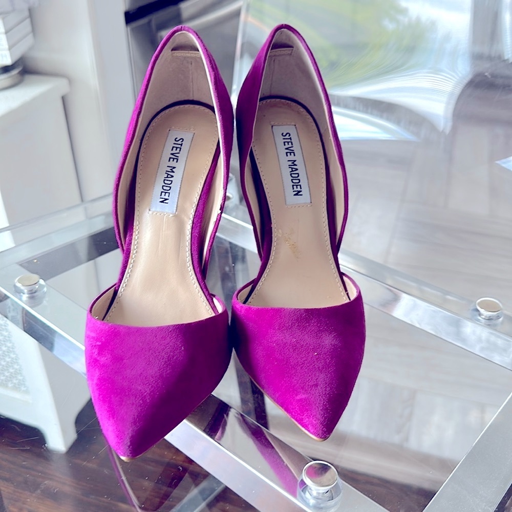Gently Loved Steve Madden Varcitty Pink/Fuchsia Heels 6.5 D’orsay